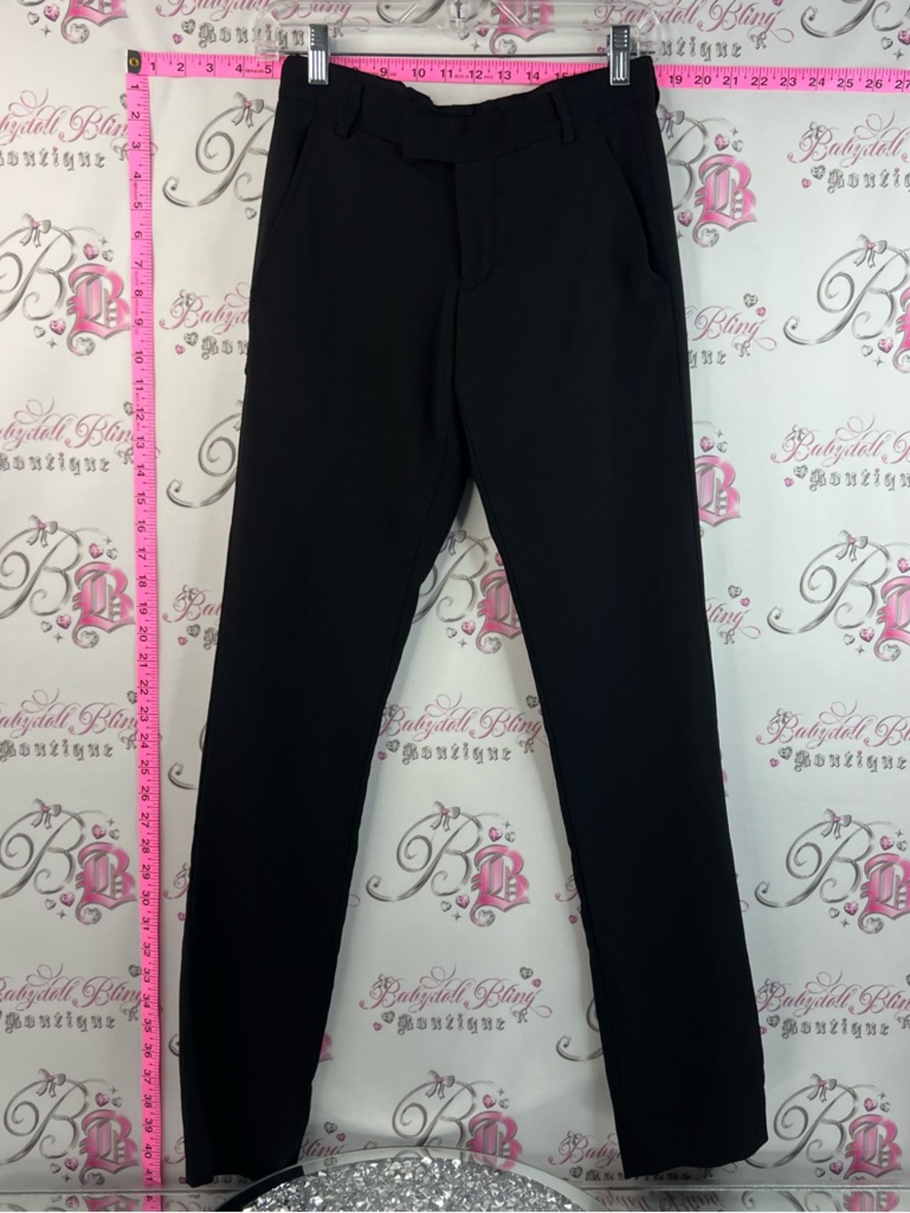 Zara Straight Dress Pants for Men All Black Slim fit Business Casual Look